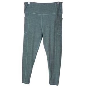 Victorias Secret High-Waist Leggings L  Heathered Green Pocket Yoga Workout